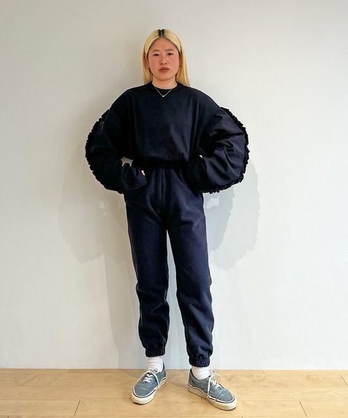 HOLIDAY(ホリデイ)の「SUPER FINE DRY RUFFLE RUFFLE L/S TOPS スーパーファインドライラッフルラッフルロングスリーブトップス(Tシャツ/カットソー・レディース・ダークネイビー/ホワイト/ブラック・XL)」の20枚目の写真