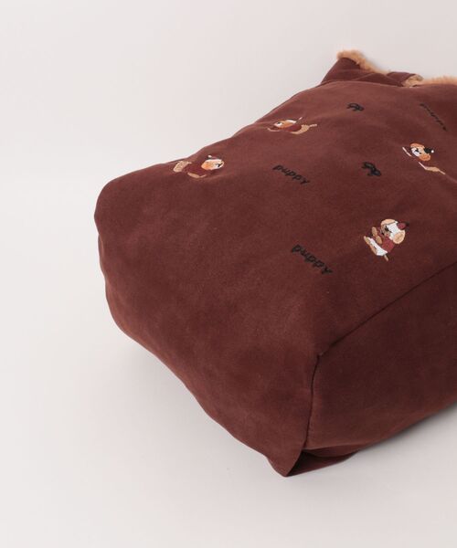 tone(トーン)の「【88eighty-eight】ふわふわもこもこ子犬刺繍リバーシブルトートバッグ【import】(MA)(トートバッグ・レディース・ブラウン・FREE)」の3枚目の写真