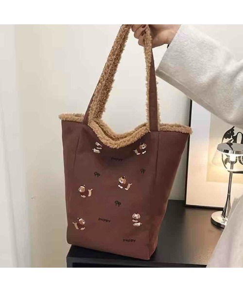 tone(トーン)の「【88eighty-eight】ふわふわもこもこ子犬刺繍リバーシブルトートバッグ【import】(MA)(トートバッグ・レディース・ブラウン・FREE)」の7枚目の写真