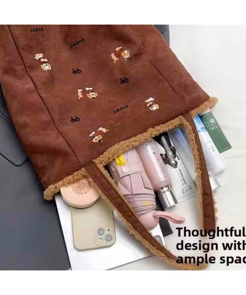 tone(トーン)の「【88eighty-eight】ふわふわもこもこ子犬刺繍リバーシブルトートバッグ【import】(MA)(トートバッグ・レディース・ブラウン・FREE)」の10枚目の写真