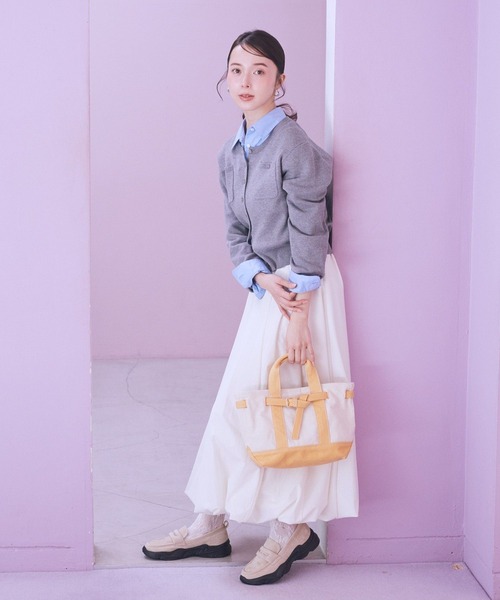 earth music&ecology（アースミュージックアンドエコロジー）の「バルーンスカート（スカート・レディース・ブラック/アイボリー・FREE）」の22枚目の写真