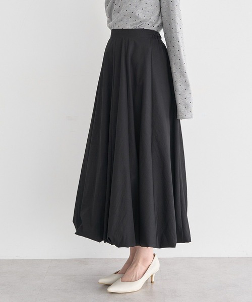 earth music&ecology（アースミュージックアンドエコロジー）の「バルーンスカート（スカート・レディース・ブラック/アイボリー・FREE）」の5枚目の写真