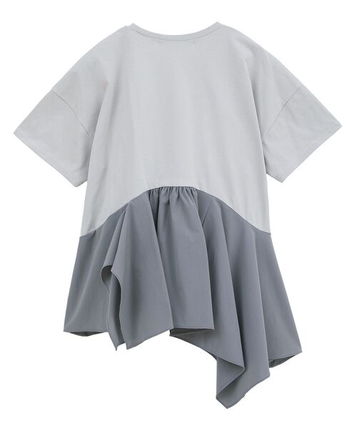 GARAGE OF GOOD CLOTHING（ガレージオブグッドクロージング）の「異素材MIXアシメドレーププルオーバー（Tシャツ/カットソー・レディース・カーキ/ブラック/ライトグレー・FREE）」の14枚目の写真