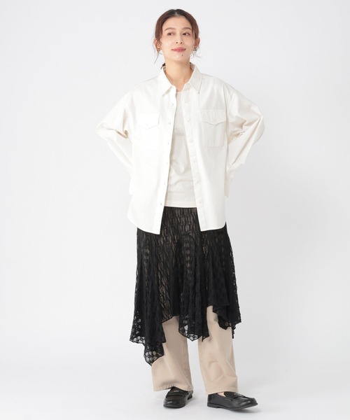 studio CLIP（スタディオクリップ）の「レースビスチェワンピース（ワンピース・レディース・アイボリー/ブラック・FREE）」の5枚目の写真