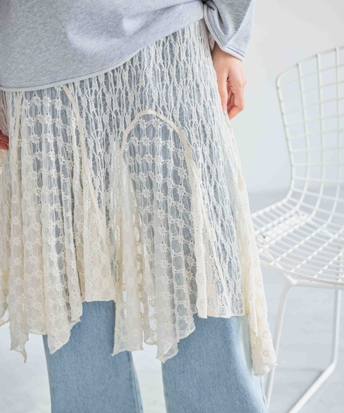 studio CLIP（スタディオクリップ）の「レースビスチェワンピース（ワンピース・レディース・アイボリー/ブラック・FREE）」の10枚目の写真