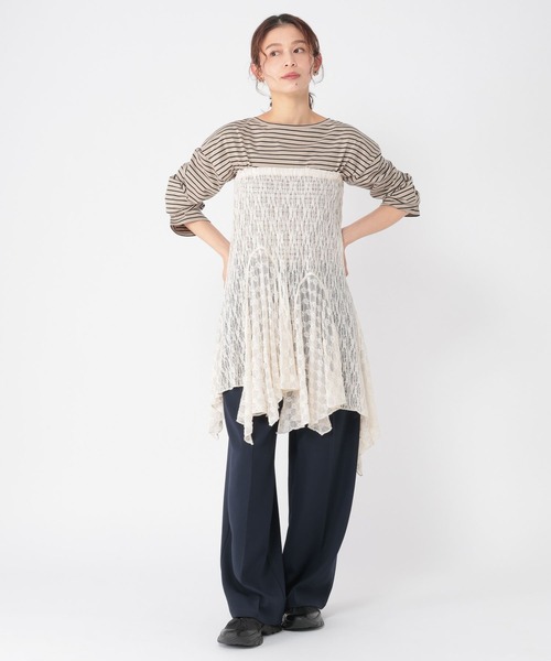 studio CLIP（スタディオクリップ）の「レースビスチェワンピース（ワンピース・レディース・アイボリー/ブラック・FREE）」の20枚目の写真