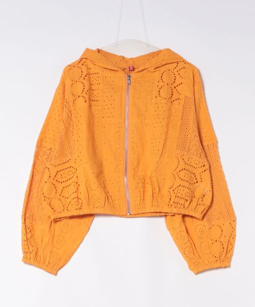 チャイハネ（チャイハネ）の「【チャイハネ】シフレーフード付きカーディガン（カーディガン/ボレロ・レディース・ブルー/オレンジ/ホワイト・FREE）」の3枚目の写真