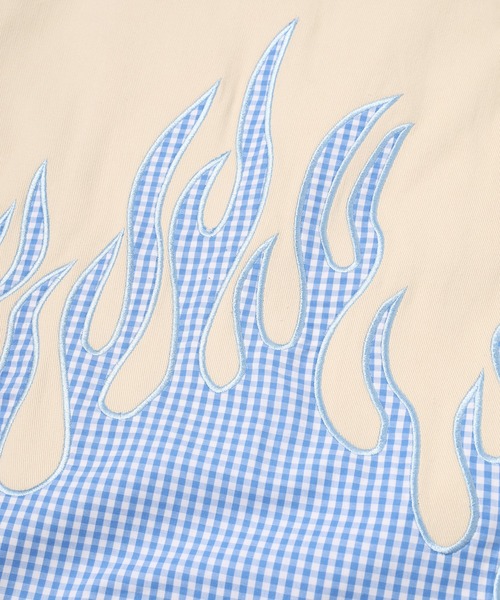 JIEDA(ジエダ)の「FLAME PATTERN TOTE BAG(エコバッグ/サブバッグ・メンズ・ブラウン/ブラック/ホワイト・ONESIZE)」の11枚目の写真