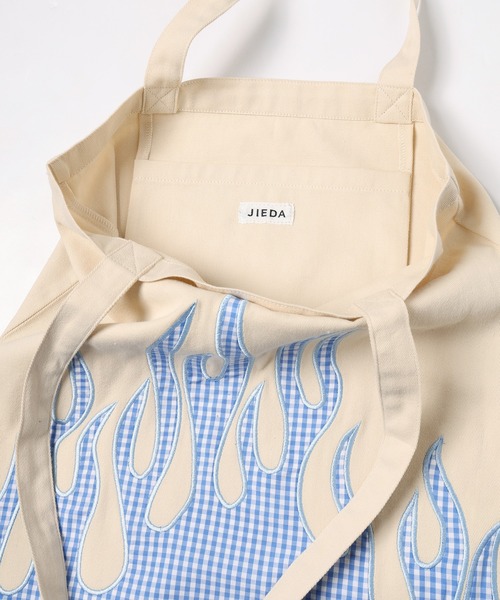 JIEDA(ジエダ)の「FLAME PATTERN TOTE BAG(エコバッグ/サブバッグ・メンズ・ブラウン/ブラック/ホワイト・ONESIZE)」の12枚目の写真