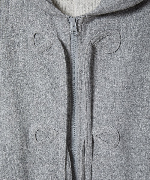soduk（スドーク）の「【soduk】26SS新作 ribbon zip hoodie / リボンジップフーディー（スウェット・レディース・グレー・ONE SIZE）」の9枚目の写真