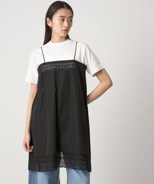 CITEN（シテン）の「＜CITEN＞2WAYレースキャミワンピース（ワンピース・レディース・ホワイト/ブラック・FREE）」の3枚目の写真