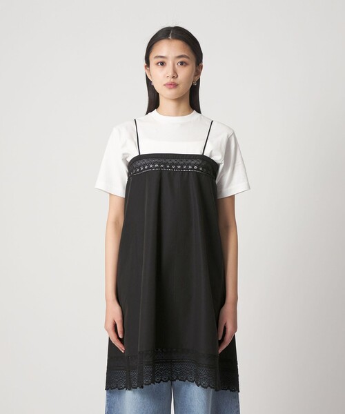 CITEN（シテン）の「＜CITEN＞2WAYレースキャミワンピース（ワンピース・レディース・ホワイト/ブラック・FREE）」の9枚目の写真