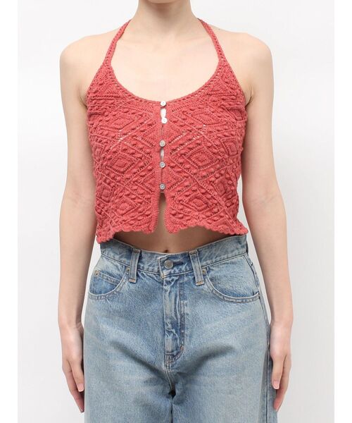 Ungrid(アングリッド)の「ホルターネックニットキャミソール(キャミソール・レディース・オレンジ/グリーン/オフホワイト・FREE)」の16枚目の写真