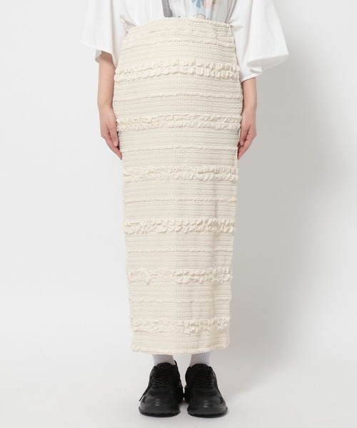 LEPSIM（レプシィム）の「【産前・産後対応】マタニティ／ジャガードナロースカート2　670078（マタニティウェア/グッズ・レディース・ブラック/ナチュラル・FREE）」の19枚目の写真