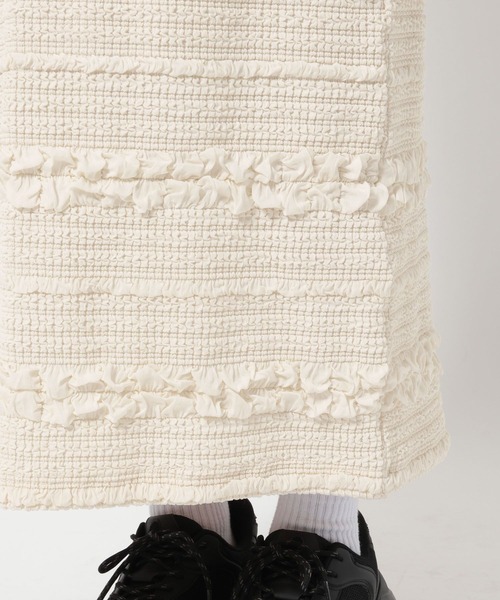 LEPSIM（レプシィム）の「【産前・産後対応】マタニティ／ジャガードナロースカート2　670078（マタニティウェア/グッズ・レディース・ブラック/ナチュラル・FREE）」の8枚目の写真