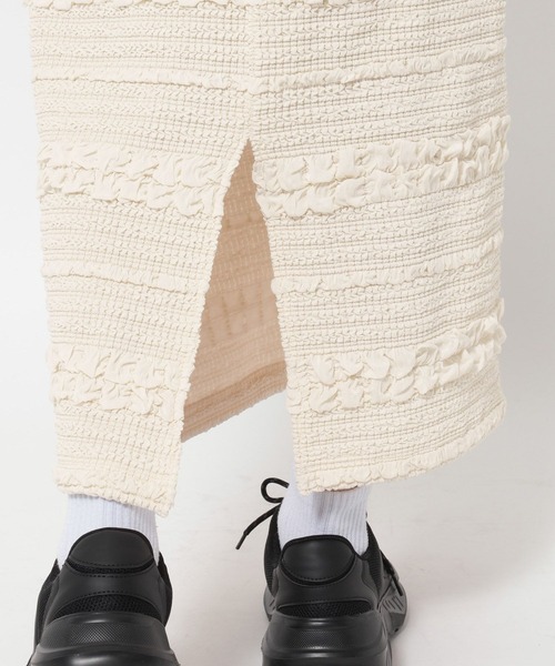 LEPSIM（レプシィム）の「【産前・産後対応】マタニティ／ジャガードナロースカート2　670078（マタニティウェア/グッズ・レディース・ブラック/ナチュラル・FREE）」の10枚目の写真