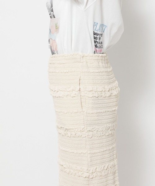 LEPSIM（レプシィム）の「【産前・産後対応】マタニティ／ジャガードナロースカート2　670078（マタニティウェア/グッズ・レディース・ブラック/ナチュラル・FREE）」の14枚目の写真