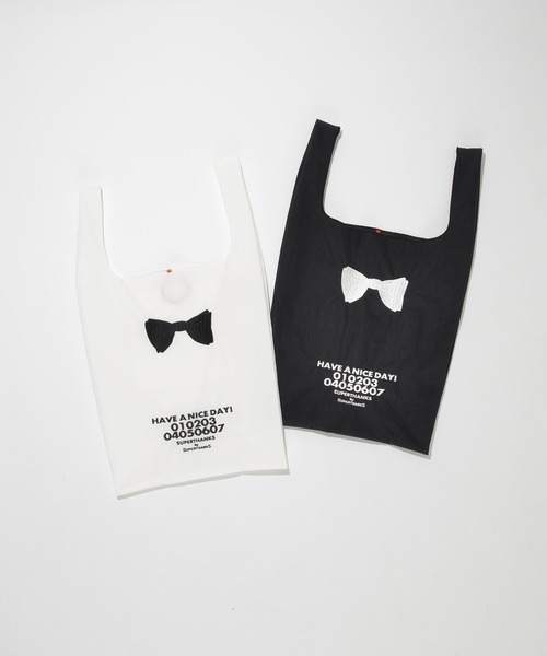 SUPERTHANKS（スーパーサンクス）の「【SUPERTHANKS】HAVE A NICE DAY! ECO BAG（エコバッグ/サブバッグ・レディース・ブラック・FREE）」の14枚目の写真