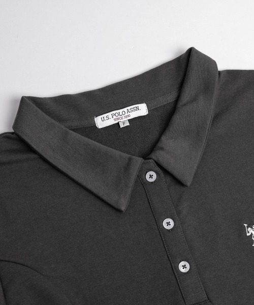 La-gemme（ラジェム）の「U.S. POLO ASSN. ワンポイント刺繍ワンピース（ワンピース・レディース・ダークグレー/ブラック/ライトグレー/ネイビー・フリー）」の11枚目の写真