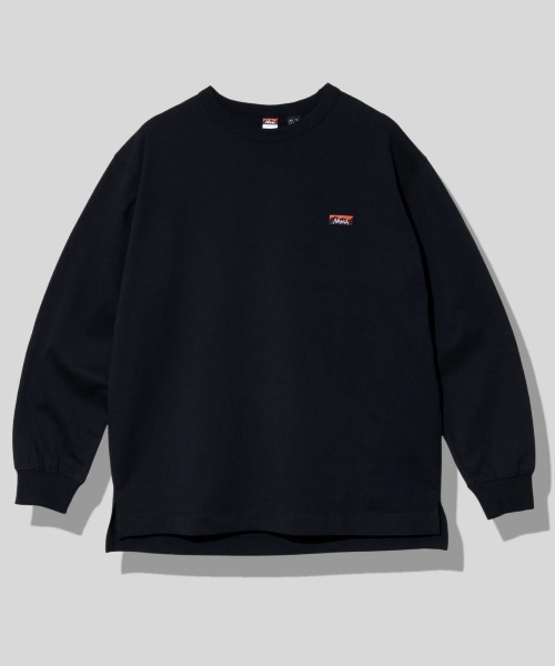 NANGA(ナンガ)の「NANGA/ナンガ ECO HYBRID BOX LOGO EMBROIDERY L/S TEE(Tシャツ/カットソー・メンズ・ブラック/ホワイト・MEDIUM/LARGE/X-LARGE)」の1枚目の写真