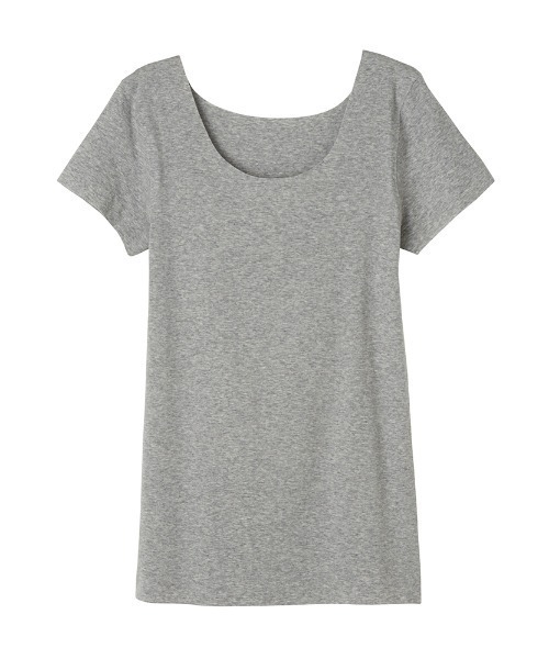 GUNZE(グンゼ)の「KIREILABO/キレイラボ 縫い目がなくてチクチクしにくい 2分袖インナー オーガニックコットン(インナーウェア/肌着・レディース・杢グレー/ブラック/ピンク系その他/ホワイト系その他・MEDIUM/LARGE/X-LARGE)」の4枚目の写真