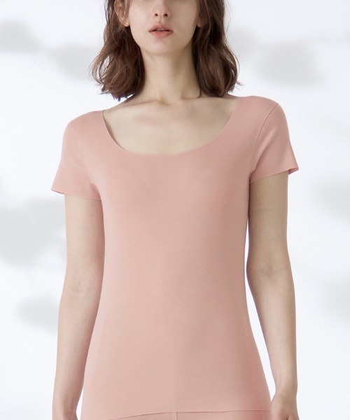 GUNZE(グンゼ)の「KIREILABO/キレイラボ 縫い目がなくてチクチクしにくい 2分袖インナー オーガニックコットン(インナーウェア/肌着・レディース・杢グレー/ブラック/ピンク系その他/ホワイト系その他・MEDIUM/LARGE/X-LARGE)」の16枚目の写真