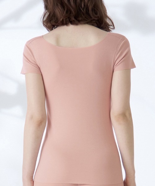 GUNZE(グンゼ)の「KIREILABO/キレイラボ 縫い目がなくてチクチクしにくい 2分袖インナー オーガニックコットン(インナーウェア/肌着・レディース・杢グレー/ブラック/ピンク系その他/ホワイト系その他・MEDIUM/LARGE/X-LARGE)」の6枚目の写真