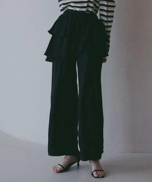 BAYFLOW（ベイフロー）の「【EF(エフ)】フリルパンツ（WOMEN）（その他パンツ・レディース・クリアイエロー/ブラック・FREE）」の2枚目の写真