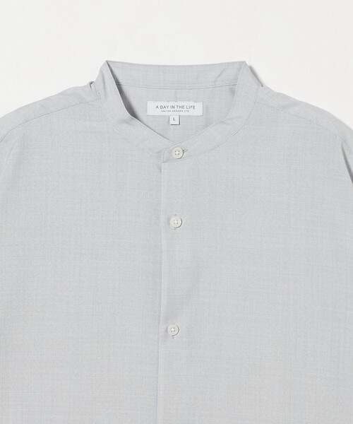 A DAY IN THE LIFE UNITED ARROWS(アデイインザライフユナイテッドアローズ)の「メランジ リラックス バンドカラーシャツ<A DAY IN THE LIFE>(シャツ/ブラウス・メンズ・ネイビー/ライトグレー・M/L/S)」の15枚目の写真