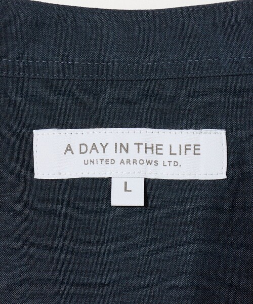 A DAY IN THE LIFE UNITED ARROWS(アデイインザライフユナイテッドアローズ)の「メランジ リラックス バンドカラーシャツ<A DAY IN THE LIFE>(シャツ/ブラウス・メンズ・ネイビー/ライトグレー・M/L/S)」の17枚目の写真