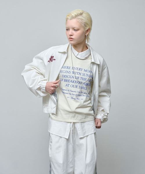 UMBRO(アンブロ)の「(UMBRO)DENIM BLOUSON(ブルゾン・レディース・ブルー/ブラウン/ホワイト・ONE SIZE)」の5枚目の写真