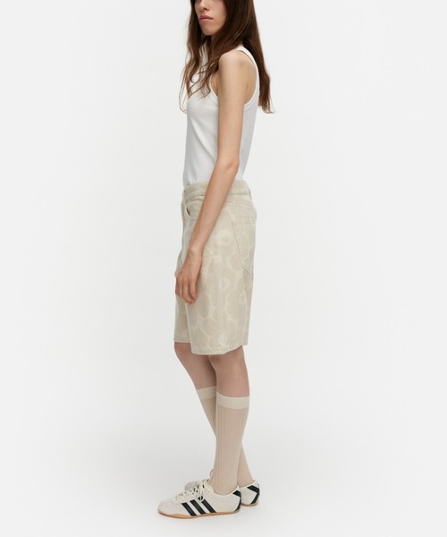 marimekko（マリメッコ）の「【Maridenim】Marssi Unikko / Short pants（デニムパンツ・レディース・ホワイト・25inch/26inch/27inch/28inch/29inch/30inch）」の8枚目の写真