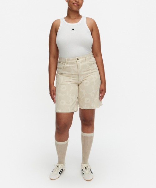 marimekko（マリメッコ）の「【Maridenim】Marssi Unikko / Short pants（デニムパンツ・レディース・ホワイト・25inch/26inch/27inch/28inch/29inch/30inch）」の5枚目の写真