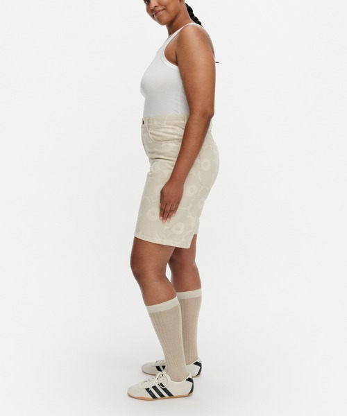 marimekko（マリメッコ）の「【Maridenim】Marssi Unikko / Short pants（デニムパンツ・レディース・ホワイト・25inch/26inch/27inch/28inch/29inch/30inch）」の4枚目の写真