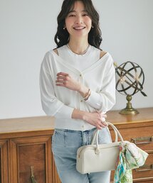 【接触冷感】クールタッチUV重ね着カーディガン風ニット