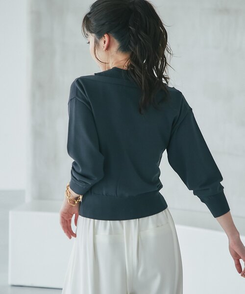 La boutique BonBon(ラブティックボンボン)の「【接触冷感】クールタッチUV重ね着カーディガン風ニット(ニット/セーター・レディース・チャコールグレー/ホワイト/ピンク・FREE)」の15枚目の写真