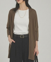 qualite | 【接触冷感】シアーオーバーカーディガン/春服/夏服/オフィスカジュアル/羽織り(シャツ/ブラウス)