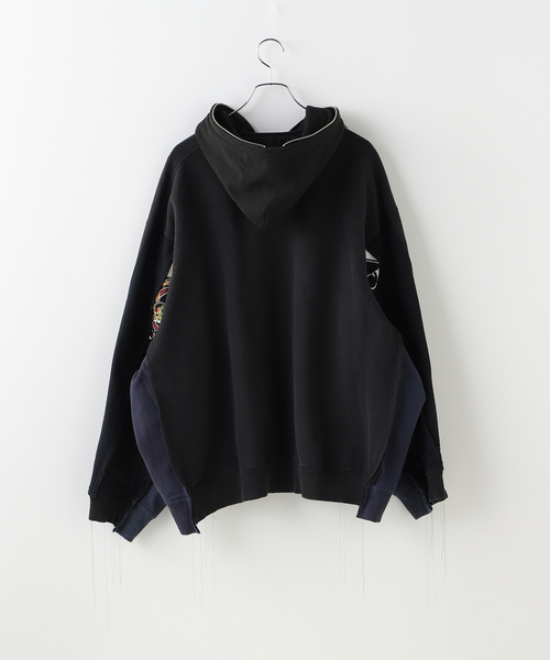 DISCOVERED（ディスカバード）の「DISCOVERED / ディスカバード Band Tee Dolman Zip Hoodie（パーカー・メンズ・ブラック・FREE）」の2枚目の写真