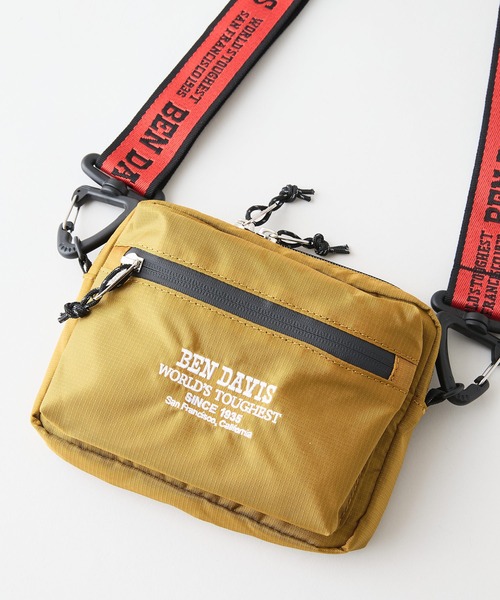 BEN DAVIS（ベンデイビス）の「【BEN DAVIS/ベンデイビス】ロゴテープ ショルダーバッグ 8474（ショルダーバッグ・メンズ・ブラック/オレンジ・FREE）」の2枚目の写真