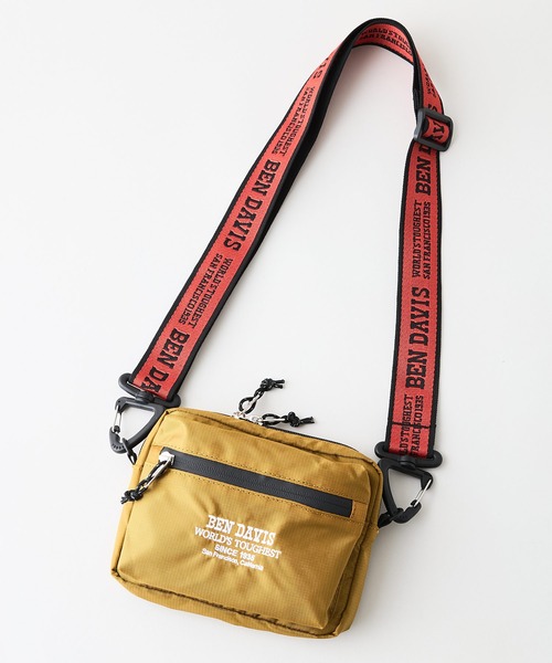 BEN DAVIS（ベンデイビス）の「【BEN DAVIS/ベンデイビス】ロゴテープ ショルダーバッグ 8474（ショルダーバッグ・メンズ・ブラック/オレンジ・FREE）」の4枚目の写真