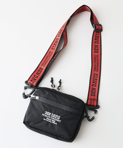 BEN DAVIS（ベンデイビス）の「【BEN DAVIS/ベンデイビス】ロゴテープ ショルダーバッグ 8474（ショルダーバッグ・メンズ・ブラック/オレンジ・FREE）」の3枚目の写真