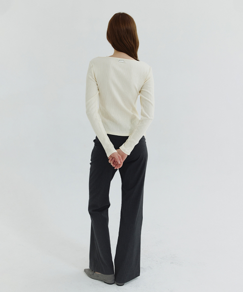 MICANE(ミケーネ)の「アルビンVラップT(Tシャツ/カットソー・レディース・ライトグリーン/クリーム/チャコール・X-LARGE/SMALL/MEDIUM/LARGE)」の10枚目の写真