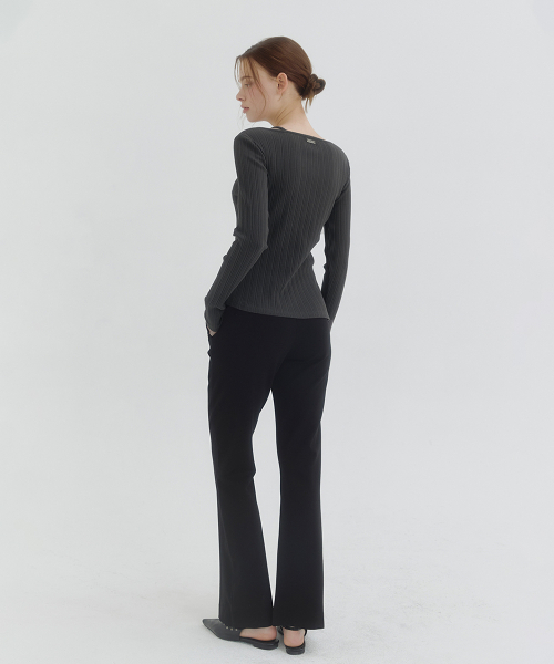 MICANE(ミケーネ)の「アルビンVラップT(Tシャツ/カットソー・レディース・ライトグリーン/クリーム/チャコール・X-LARGE/SMALL/MEDIUM/LARGE)」の14枚目の写真