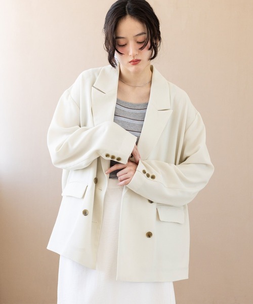 RAGEBLUE（レイジブルー）の「＜STLL SERIES＞機能性/ダブルテーラードジャケット（テーラードジャケット・レディース・ホワイト・FREE）」の7枚目の写真