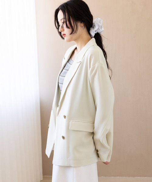 RAGEBLUE（レイジブルー）の「＜STLL SERIES＞機能性/ダブルテーラードジャケット（テーラードジャケット・レディース・ホワイト・FREE）」の9枚目の写真