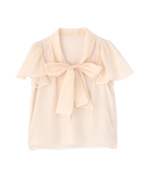 PROPORTION BODY DRESSING（プロポーションボディドレッシング）の「チューリップ袖リボンブラウス / 1216110411（シャツ/ブラウス・レディース・ブルー/オフホワイト・MEDIUM/SMALL）」の3枚目の写真