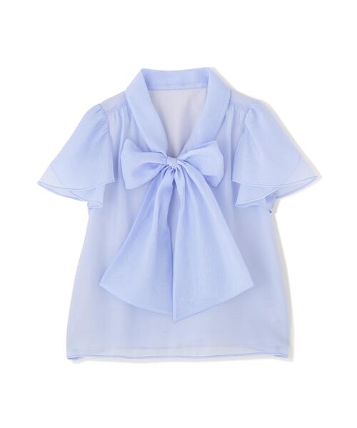 PROPORTION BODY DRESSING（プロポーションボディドレッシング）の「チューリップ袖リボンブラウス / 1216110411（シャツ/ブラウス・レディース・ブルー/オフホワイト・MEDIUM/SMALL）」の10枚目の写真