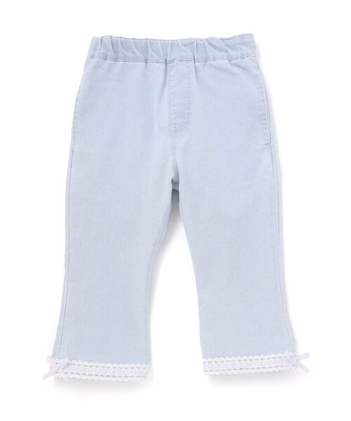 SLAP SLIP(スラップスリップ)の「裾レースウエストフリル7分丈デニムニットパンツ(80~130cm)(その他パンツ・キッズ・ブルー/ネイビー・120cm/130cm/80cm/110cm/90cm/100cm)」の10枚目の写真
