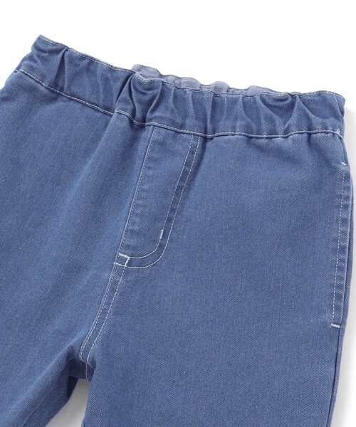 SLAP SLIP(スラップスリップ)の「裾レースウエストフリル7分丈デニムニットパンツ(80~130cm)(その他パンツ・キッズ・ブルー/ネイビー・120cm/130cm/80cm/110cm/90cm/100cm)」の15枚目の写真