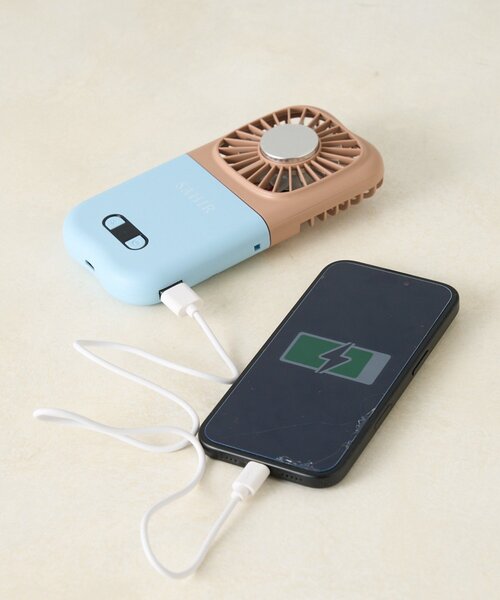 SAHIR(サヒール)の「【SAHIR サヒール】6way handy fan 冷却プレート付ハンディファン(生活家電・レディース・ブラウン/アイボリー/イエロー/ミント/ピンク・0)」の6枚目の写真
